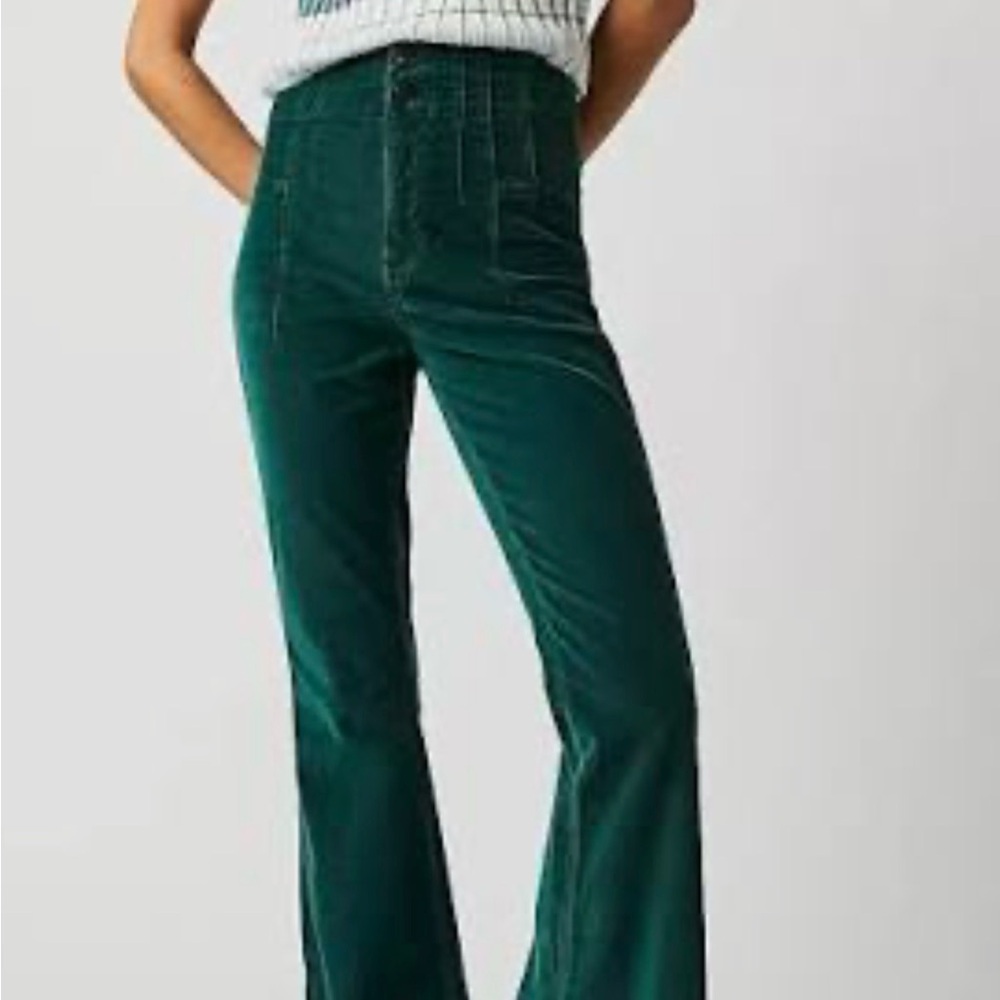 Free People Jayde Cord Flare - Green